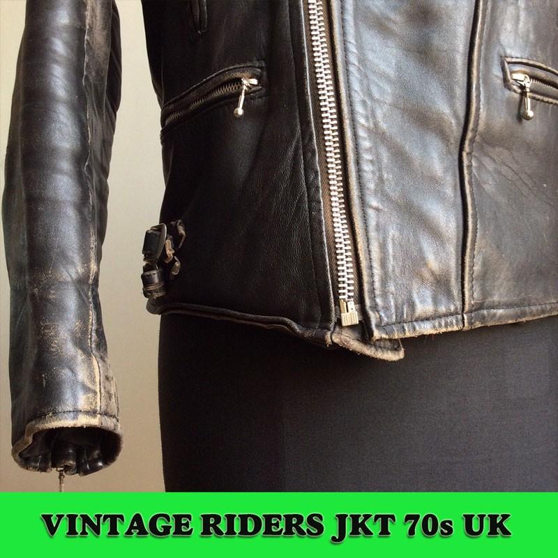 70s VTG JKT 03 サイズM VINTAGE UK MODEL ライダース DEAD STOCKの画像