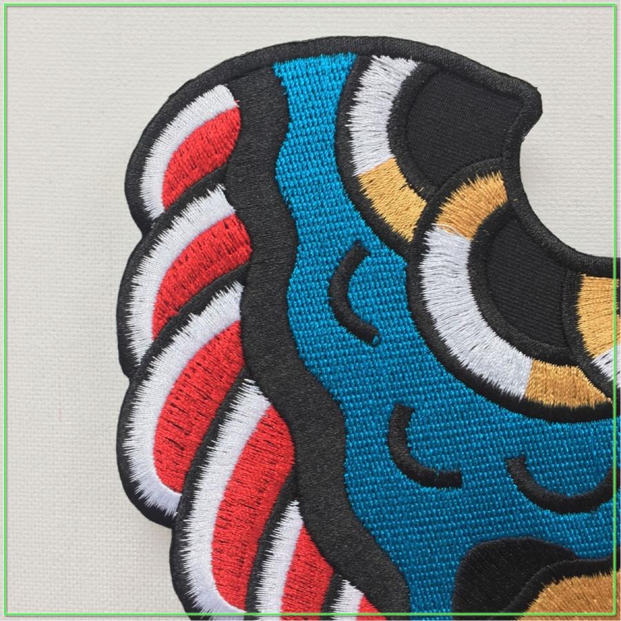 LA買付 / サイケデリックスネイク 特大 刺繍ワッペン MC パッチ 