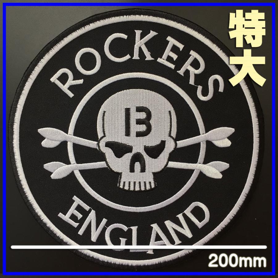 与え 海外買付 高品質 Rockers England 13 Vintage Mc Stock ロッカーズ 1点モノ 50s 刺繍ワッペン Dead アイロン