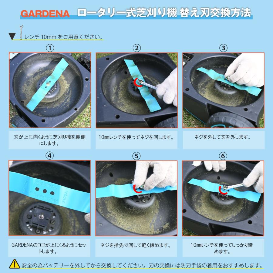 GARDENA ガルデナ ロータリー式 芝刈り機専用替刃 : 芝生のことなら