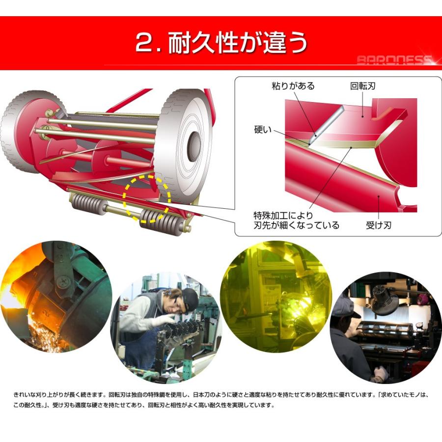 芝刈り機 手動式 バロネス Lm4d ゴルフ場 サッカースタジアムトップシェア 家庭用リール式 刈幅30cm 送料無料 芝生 のことならバロネスダイレクト 通販 Yahoo ショッピング