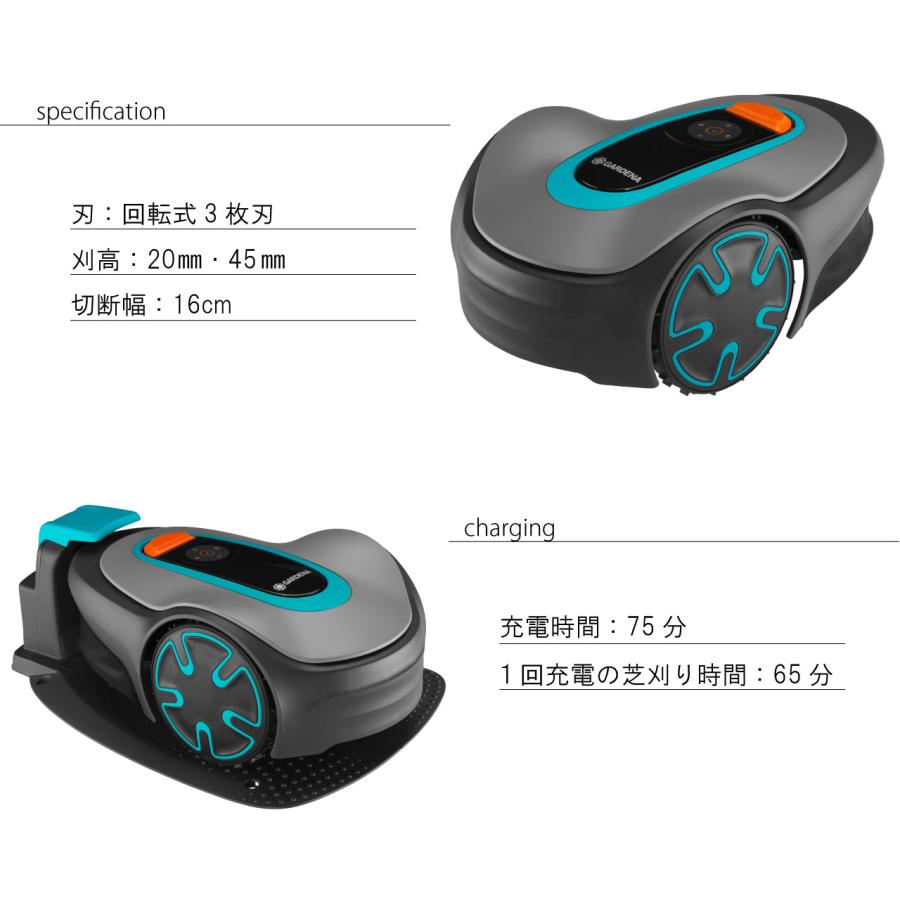 GARDENA ガルデナ ロボット芝刈り機 SILENO minimo 250m2対応 充電式