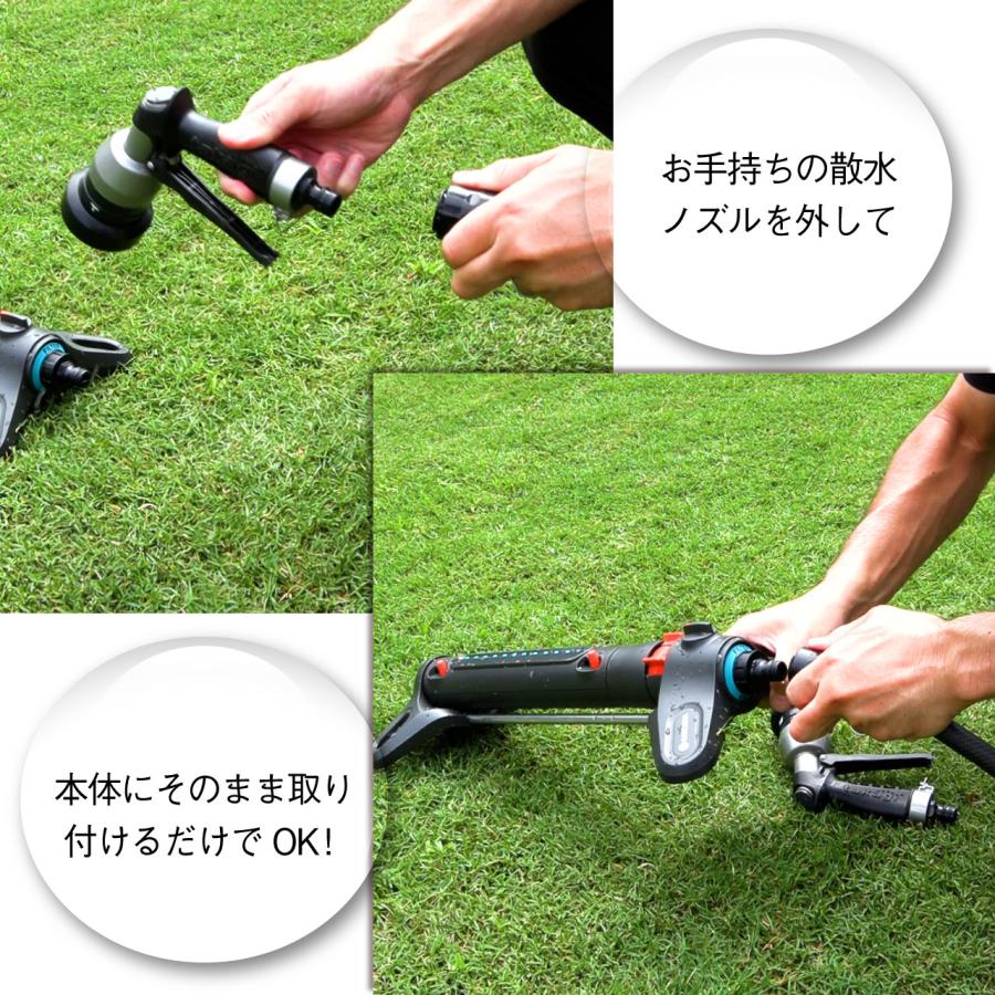 GARDENA ガルデナ スプリンクラー 新アクアズームL 最大散水範囲28