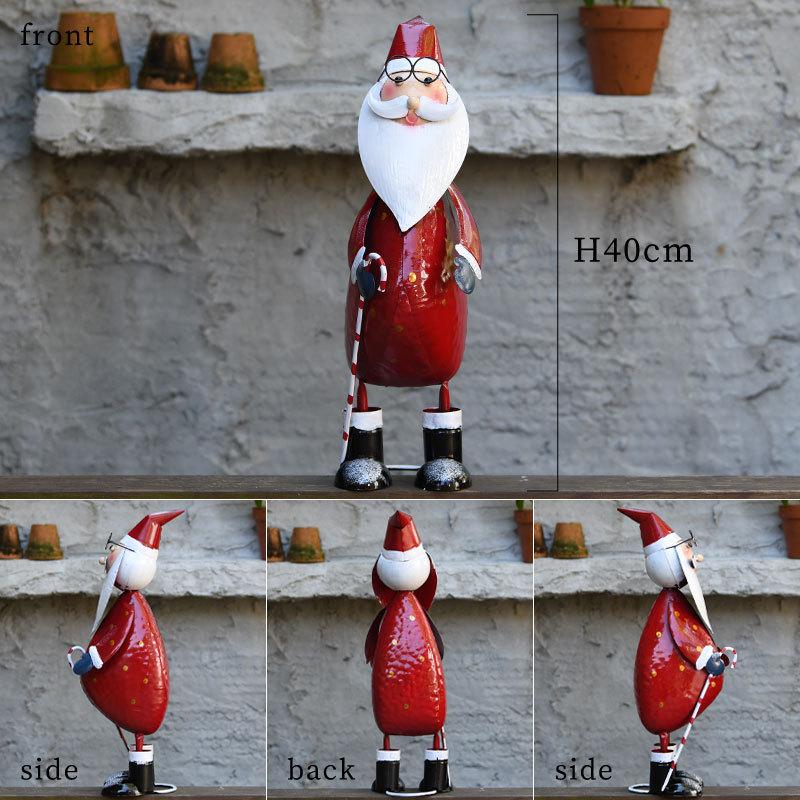 英国 Smart Garden クリスマスオブジェ 水玉サンタクロース ブリキ製