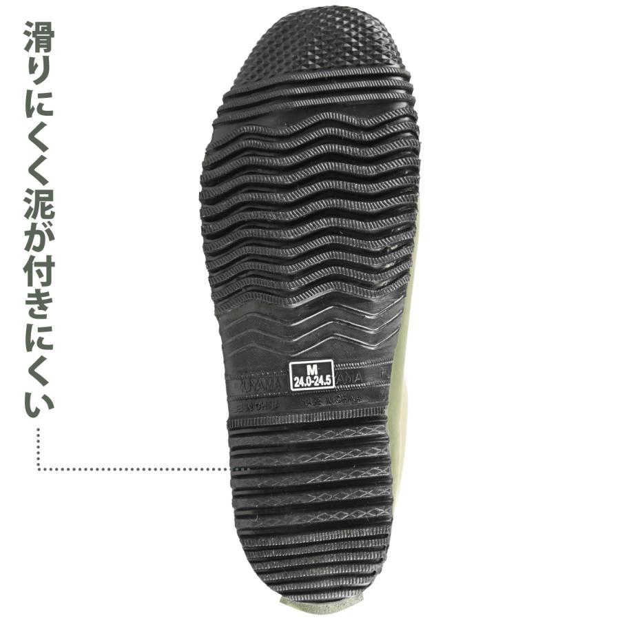 福山ゴム 園芸ブーツ グリーン SS S M L LL 3L長靴 ガーデンブーツ