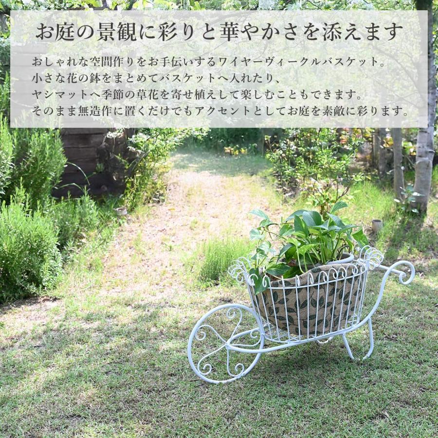 ワイヤーヴィークルバスケット リーフヤシマット付き 自転車 三輪車