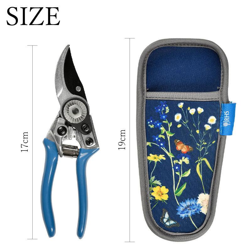 Burgon&Ball ブリティッシュ メドウ 剪定はさみ＆ホルスターセット ケース付き ブルー ギフト 英国ブランド