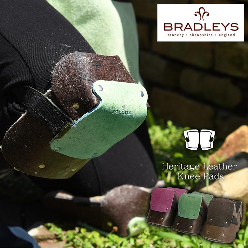 英国 BRADLEYS ブラッドリーズ ヘリテイジ レザーニーパッド 園芸用膝