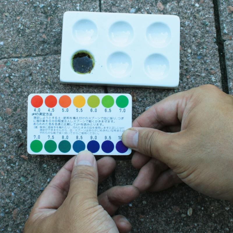 比色式pH検定器 酸 アルカリ 芝生 土壌のpH 水素イオン指数 : 芝生の