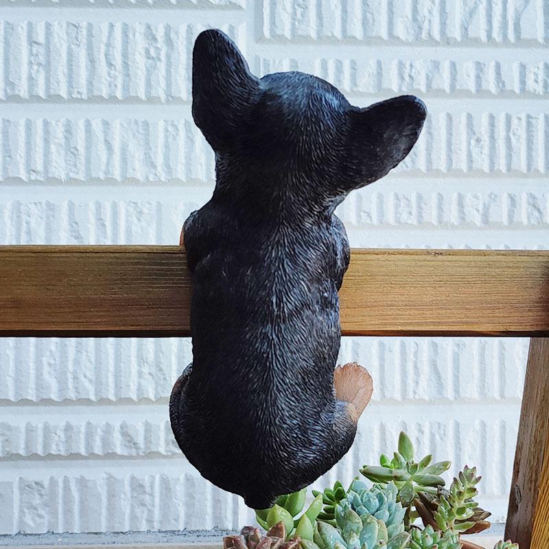 希少 非売品 アフロ犬　ピカピカ オーナメント おまけ付き esschert design ガーデンオーナメント チワワ ひっかけタイプ