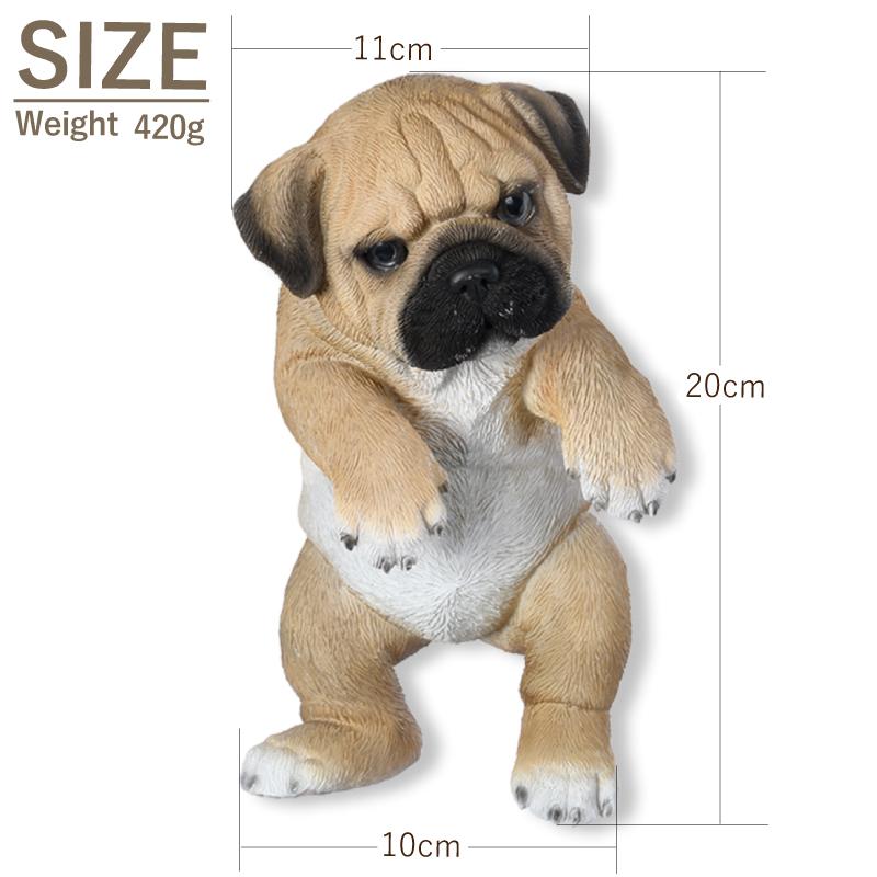 esschert design ガーデンオーナメント パグ ひっかけタイプ 子犬 置物
