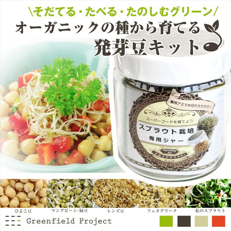 オーガニックの種から育てる発芽豆キット スプラウト栽培セット G B 芝生のことならバロネスダイレクト 通販 Yahoo ショッピング