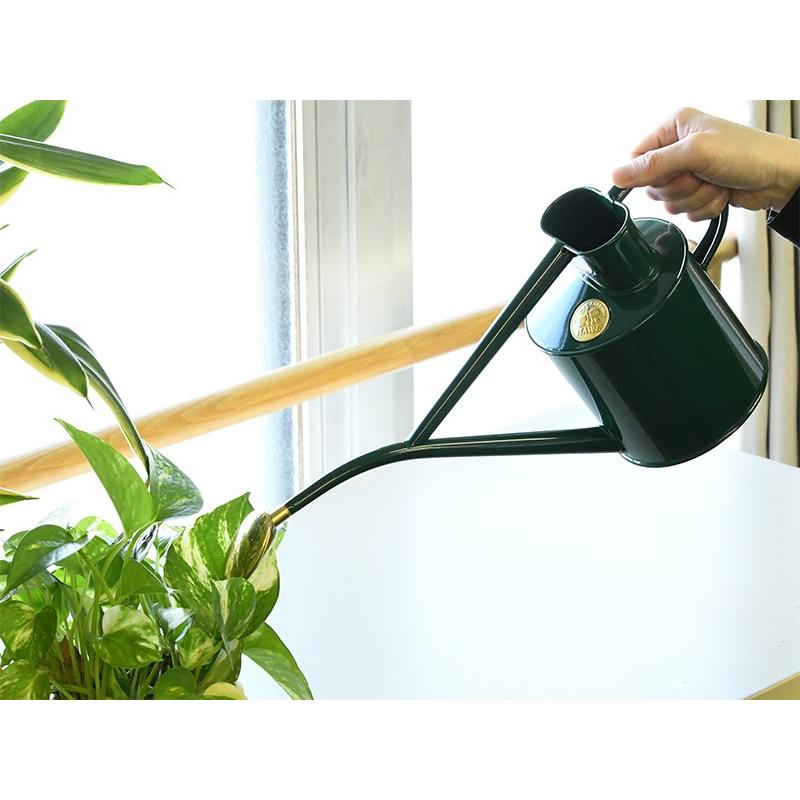 HAWS 英国 グリーン メタル インドアカン1L＆ミストスプレー ジョーロ