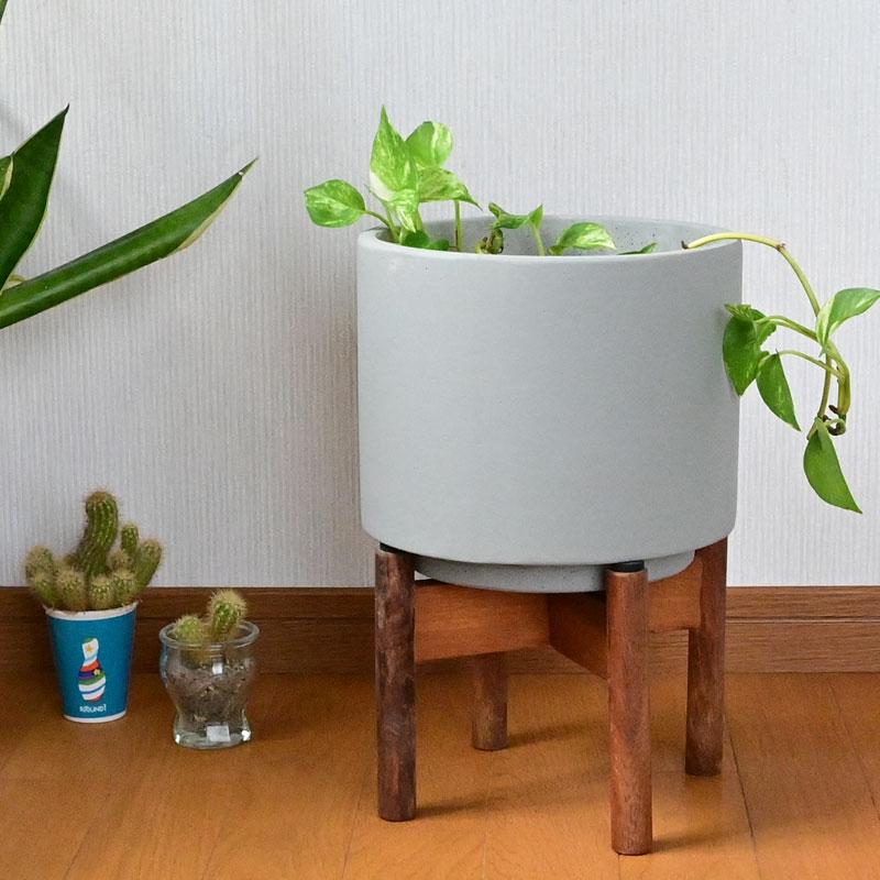 IVYLINE ヴィーゴ コンクリート プランターカバー ウッドスタンド付