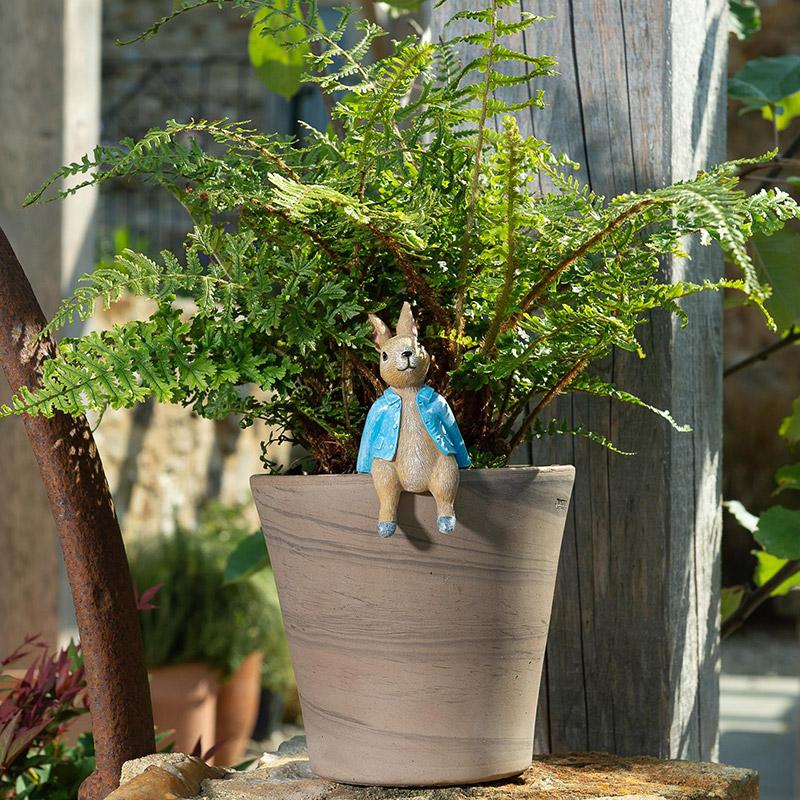 ピーターラビット ポットハンガー おすわり ひっかけ 植木鉢