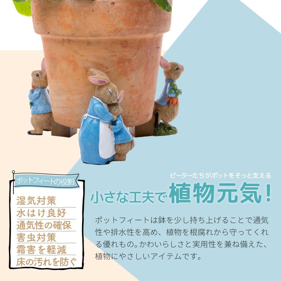 ピーターラビット　シュミッド　ガーデニングセット ピーターラビット ポットフィート 3個セット にんじん お母さん 植木鉢