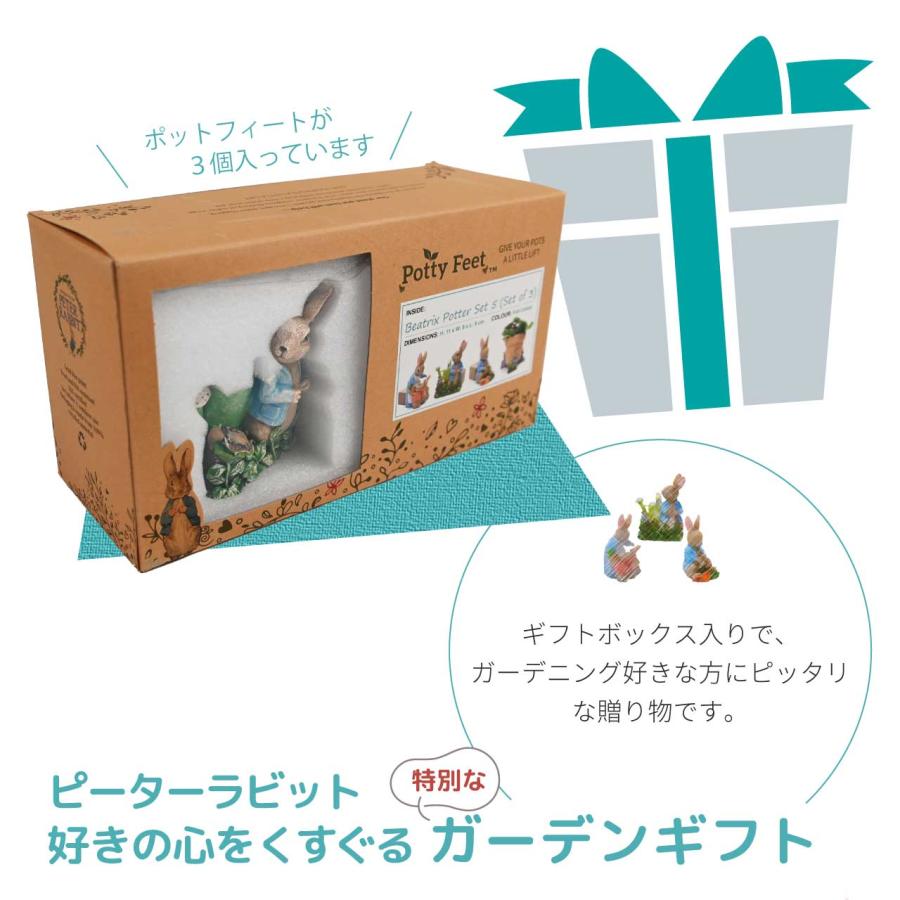 ピーターラビット ポットフィート 3個セット ジョウロ お母さん