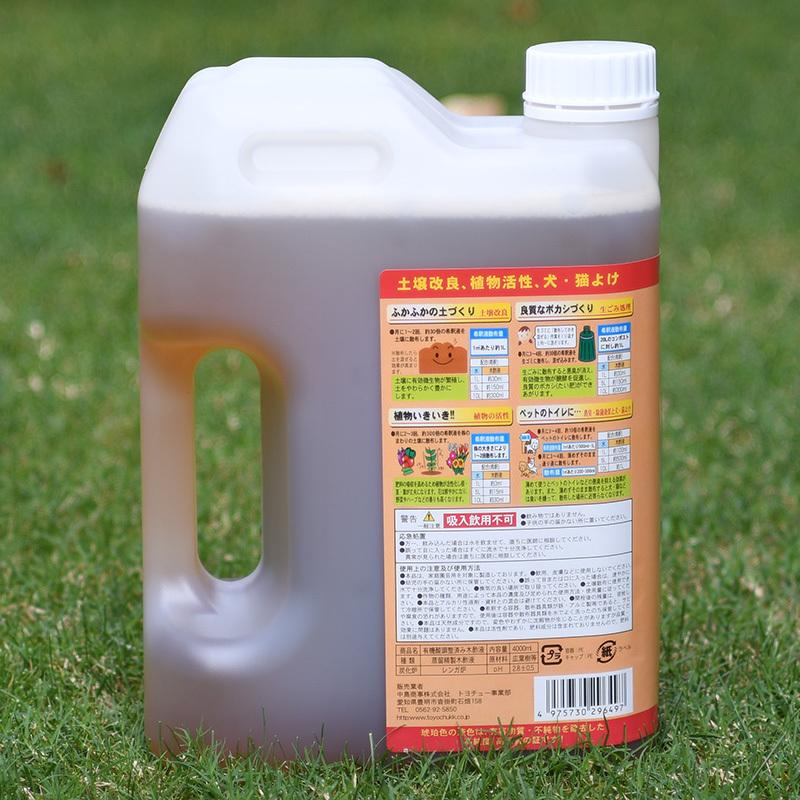 土壌改良資材・活性剤 木酢液 有機酸調整済 ４Ｌ :k00900:芝生のことならバロネスダイレクト - 通販 - Yahoo!ショッピング
