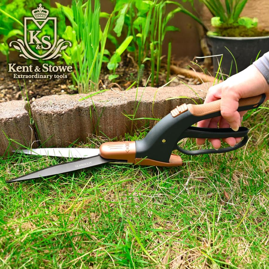 英国 Kent&Stowe 芝刈りはさみ 芝刈りばさみ 片手 360度回転タイプ