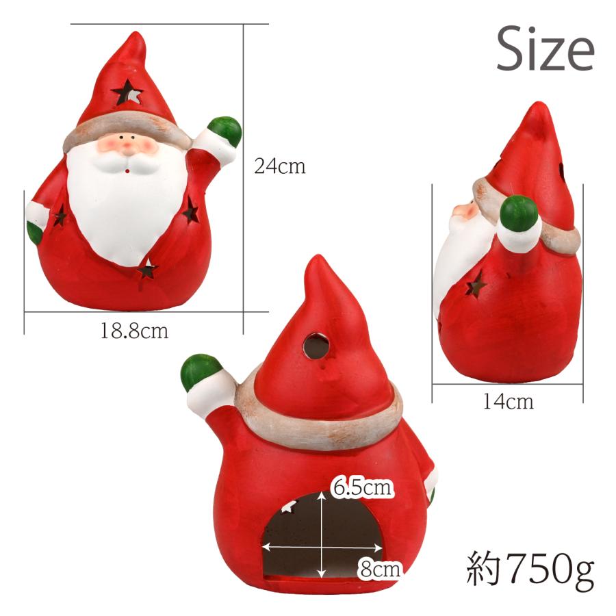 クリスマス まんまるサンタ＆スノーマン セット オーナメント 庭 置物