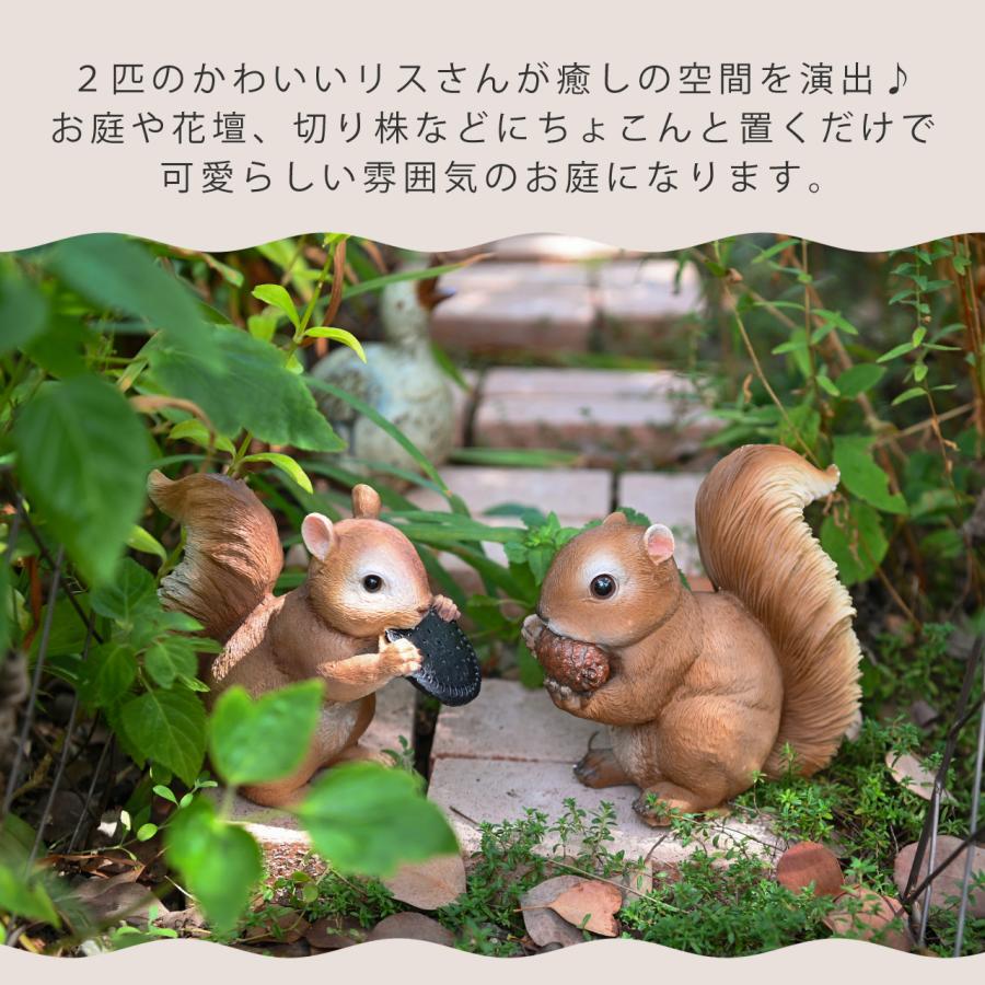 【チョコメルさま】pottery ❀ * 金色松ぼっくりと リスさん リス ビスケット 松ぼっくり オーナメント 2種セット 置物