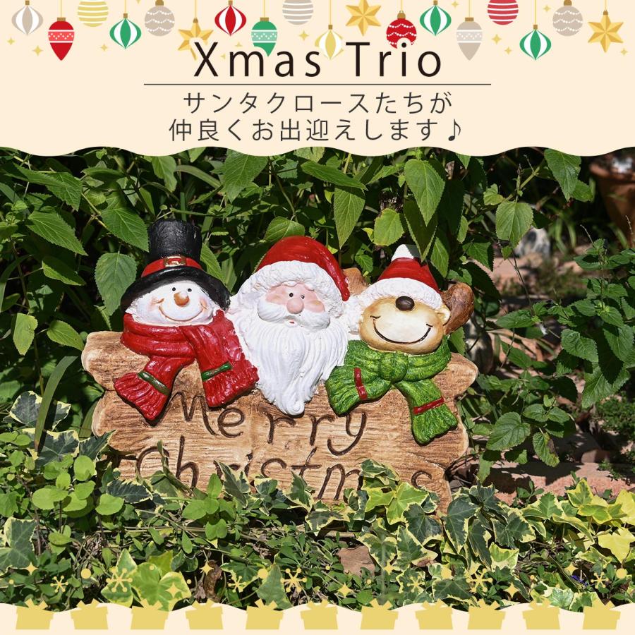 クリスマス トリオ サンタクロース トナカイ スノーマン オーナメント