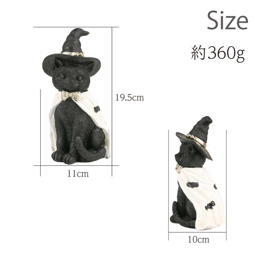 ハロウィン 黒猫＆パンプキンS セット 魔女帽子 コウモリマント