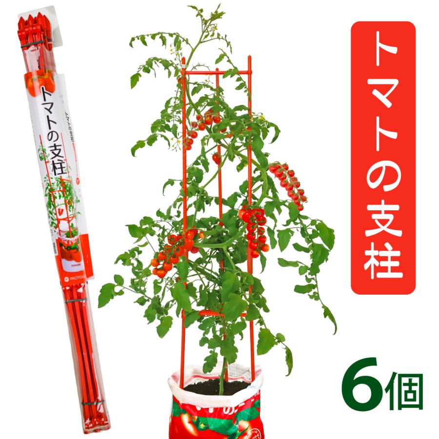 プロトリーフ トマトの支柱 直径11mm×120cm 6個セット ジョイント