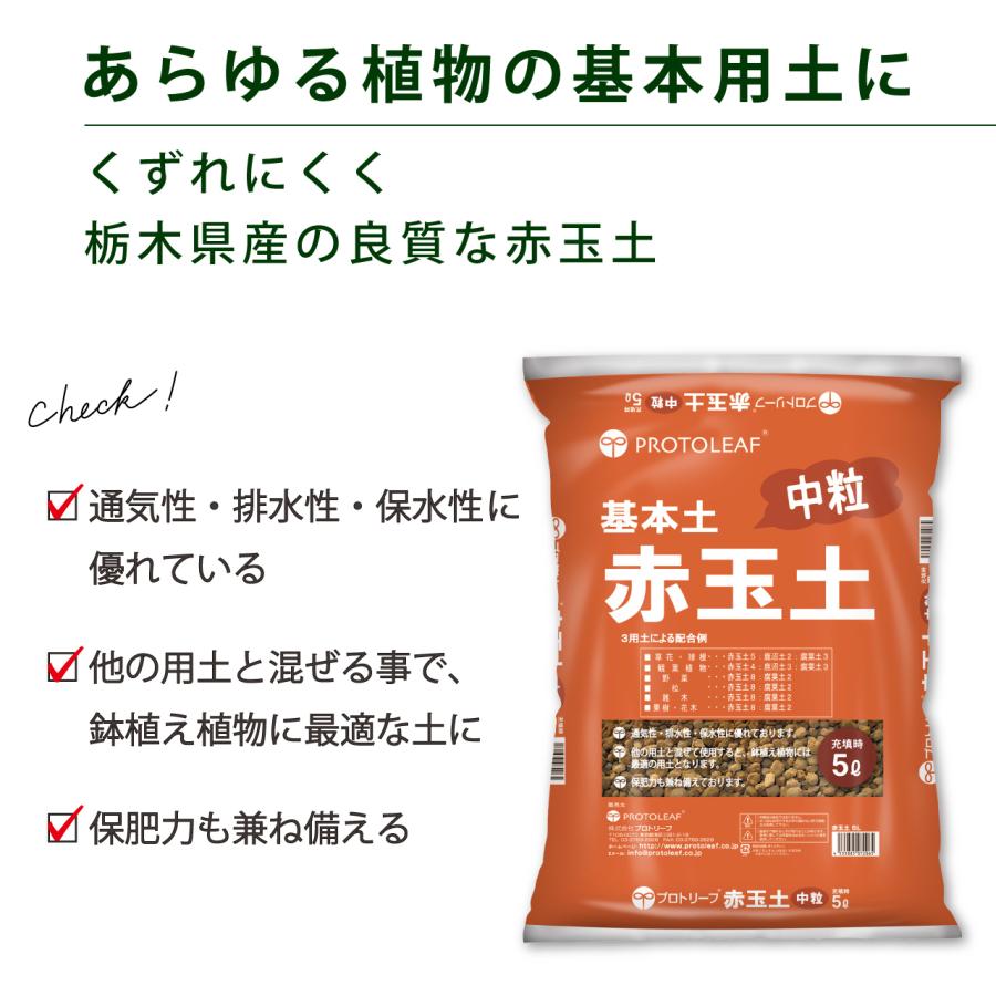 プロトリーフ 赤玉土 中粒 5L 1袋 基本用土 : 芝生のことならバロネス