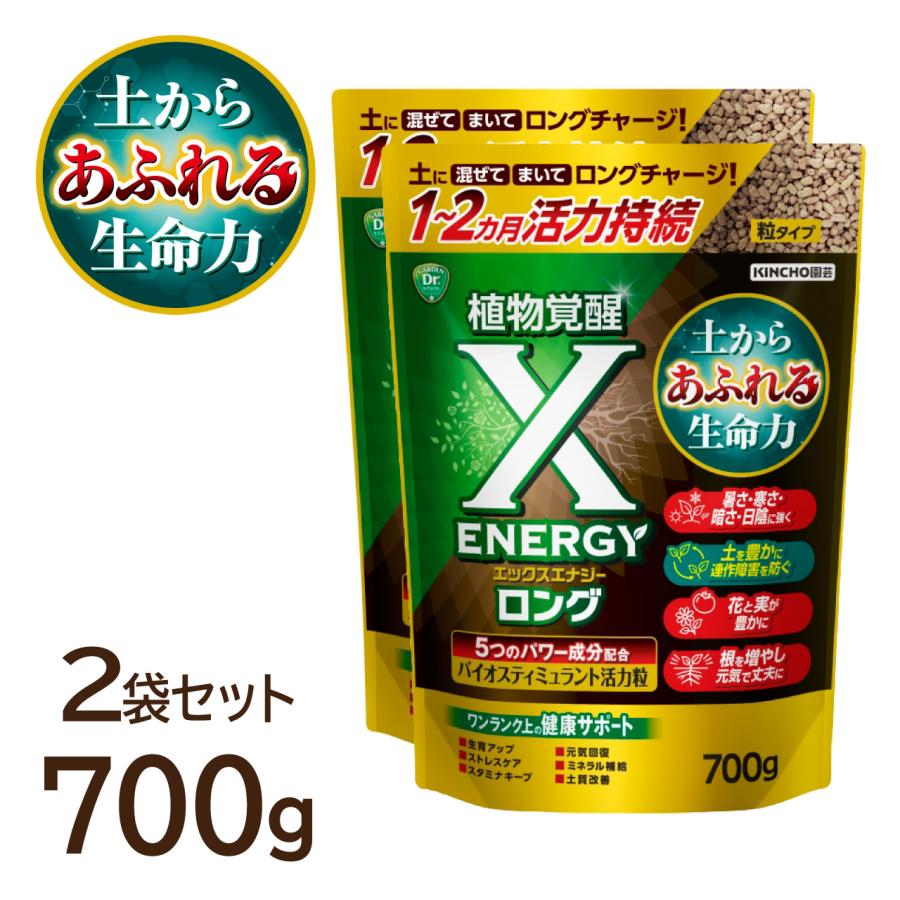 KINCHO園芸 X-ENERGY ロング 粒タイプ 700g 2袋セット 活性剤 バイオ