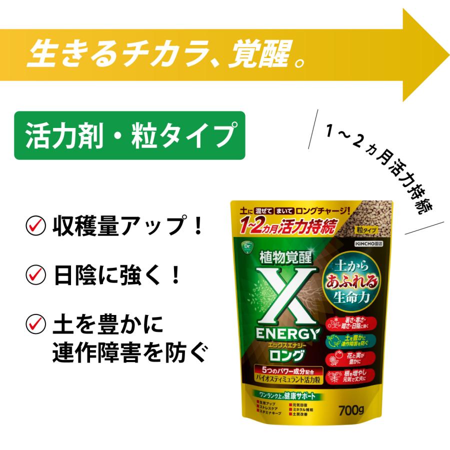 KINCHO園芸 X-ENERGY ロング 粒タイプ 700g 活性剤 バイオスティミュ