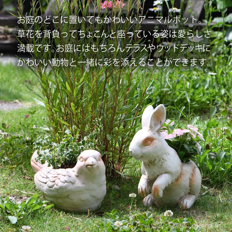 小鳥 ハト 植木鉢 フラワーポット マグネシアポット