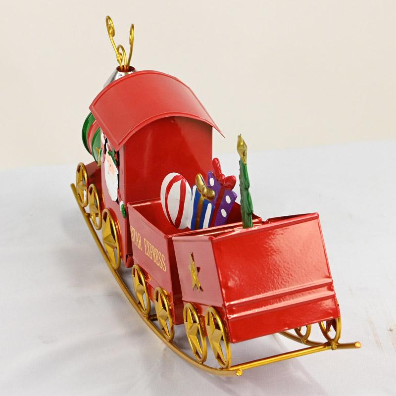ブリキ製のトレイン 大きなクリスマス列車 　長さ67cm 英国 Smart Garden クリスマスオブジェ サンタクロースのスター
