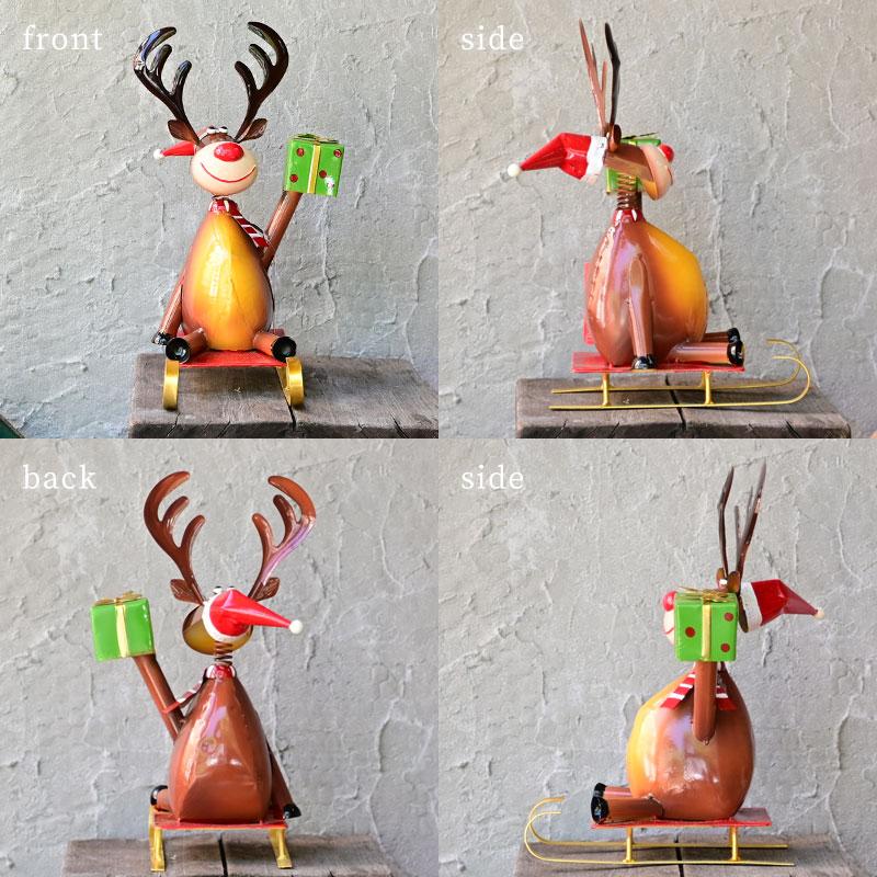 とっても可愛い　クリスマストレイン　ブリキ製　海外購入 英国 Smart Garden クリスマス オブジェ 水玉 トナカイ ブリキ製