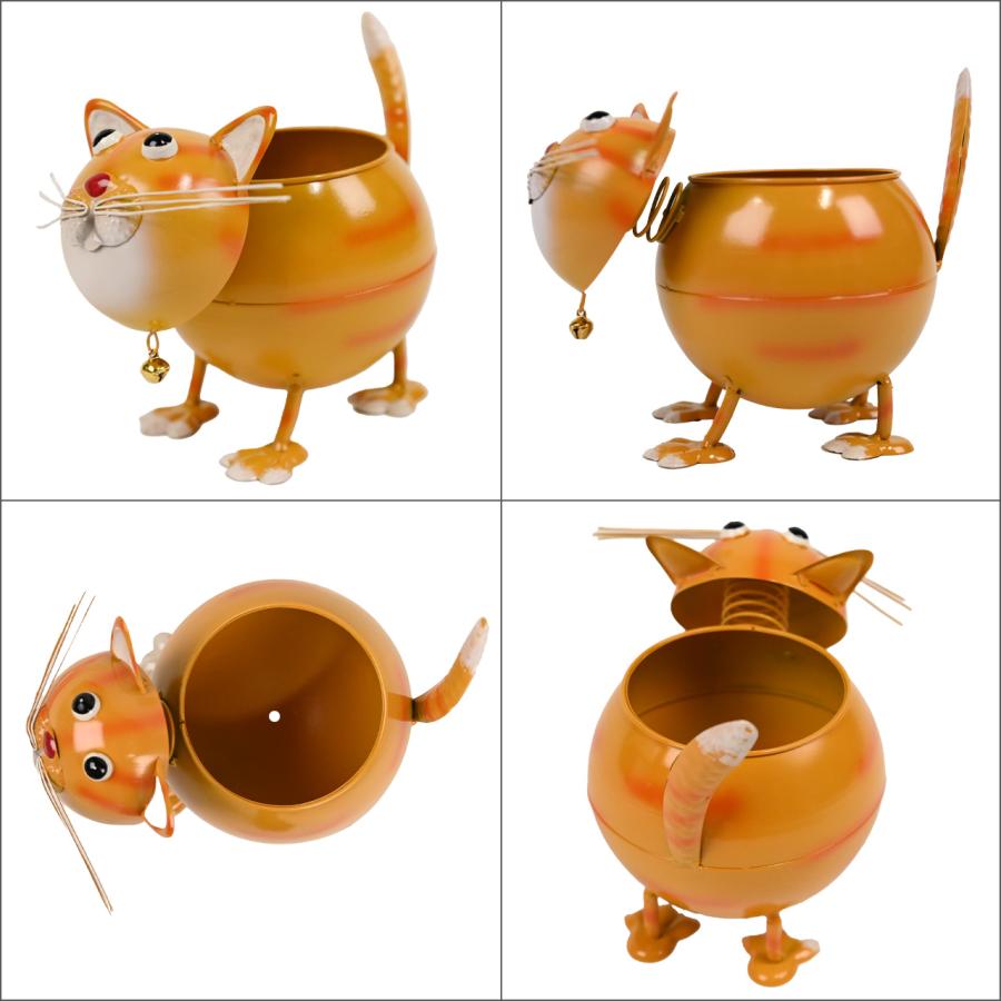 アニマルプランター ドッグ キャット 植木鉢 鉢底穴あり 金属製