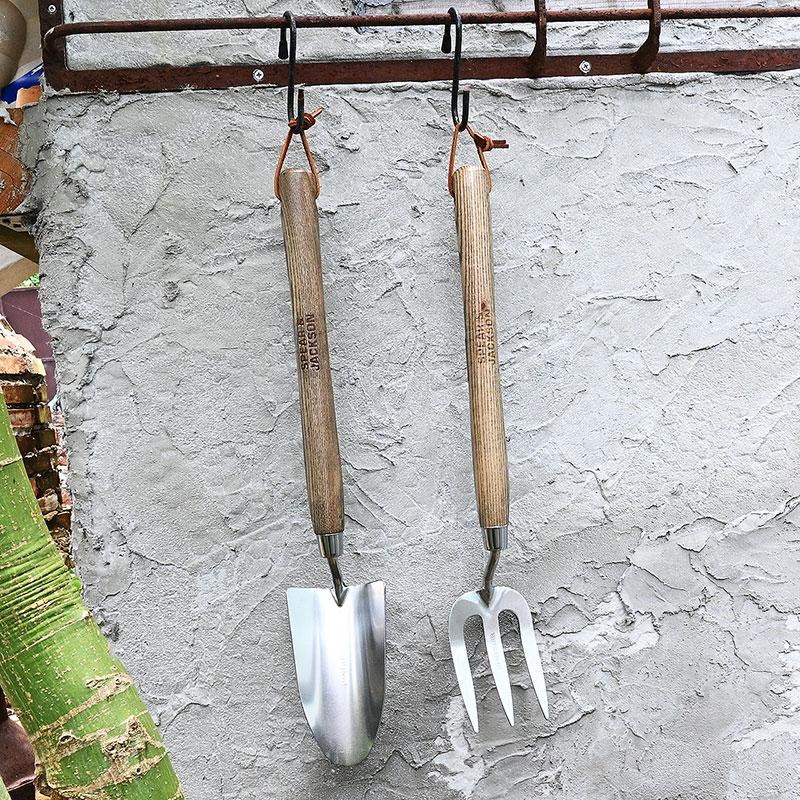 ヴィンテージ、移植用金属製園芸用スコップ、イギリスで購入 英国ブランド Spear＆Jackson トラディショナル ステンレス ロング
