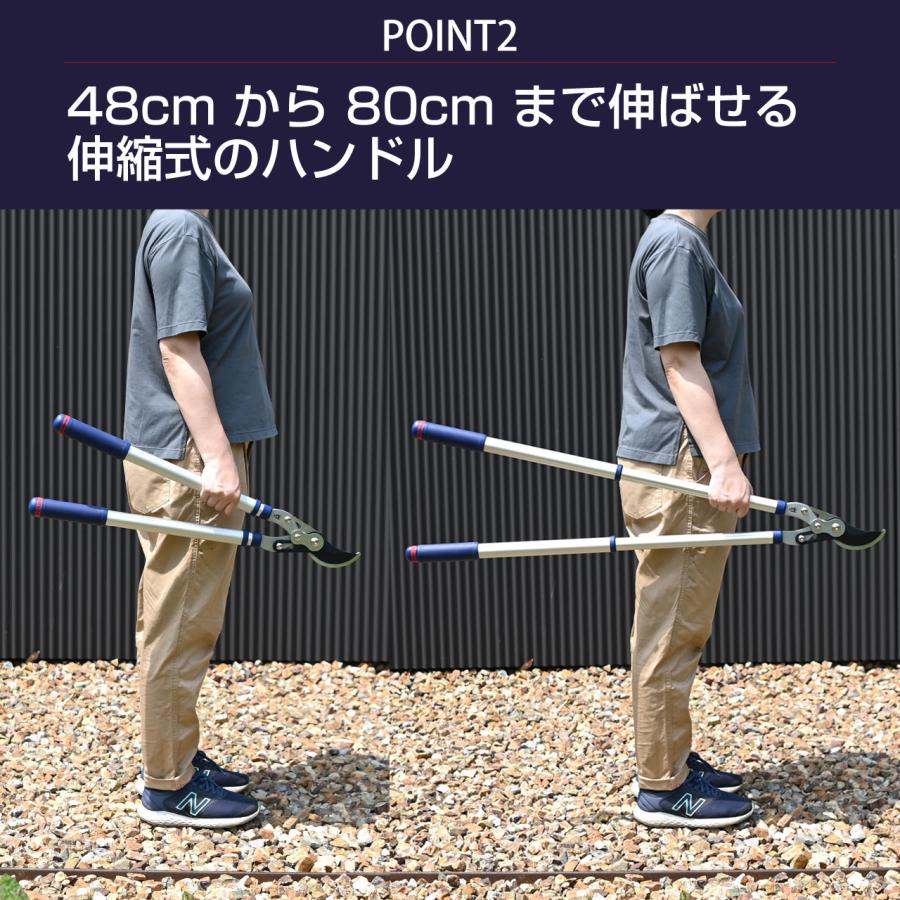 英国ブランド Spear＆Jackson 伸縮式 剪定鋏 バイパスタイプ MAX40mm
