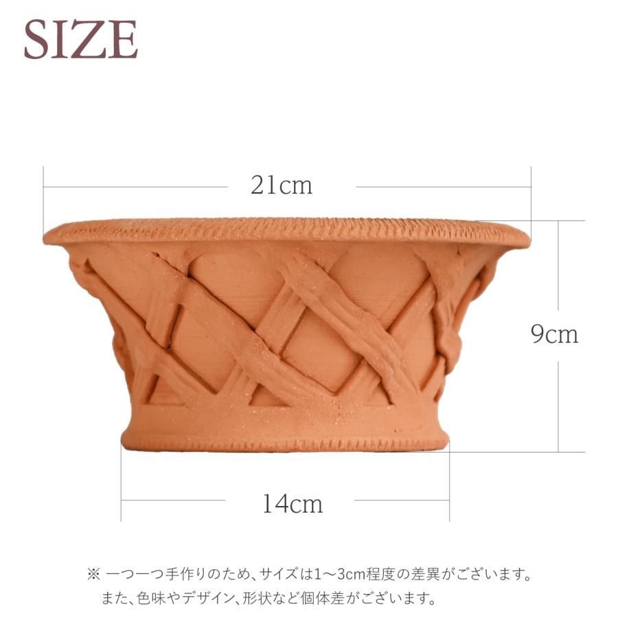 英国 ウィッチフォード シャロー バスケットポット 直径20cm 植木鉢