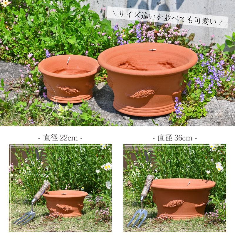 【大型深鉢】和モダン　テラコッタ鉢　植木鉢 陶器鉢 13号　古民家　全国送料無料 大型深鉢】和モダンテラコッタ鉢植木鉢 陶器鉢 13号古民家全国送料無料