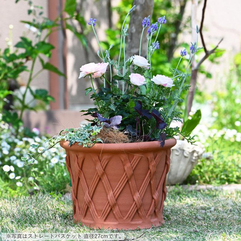 ウィッチフォード 植木鉢 ストレート バスケットポット 直径27cm 約9号