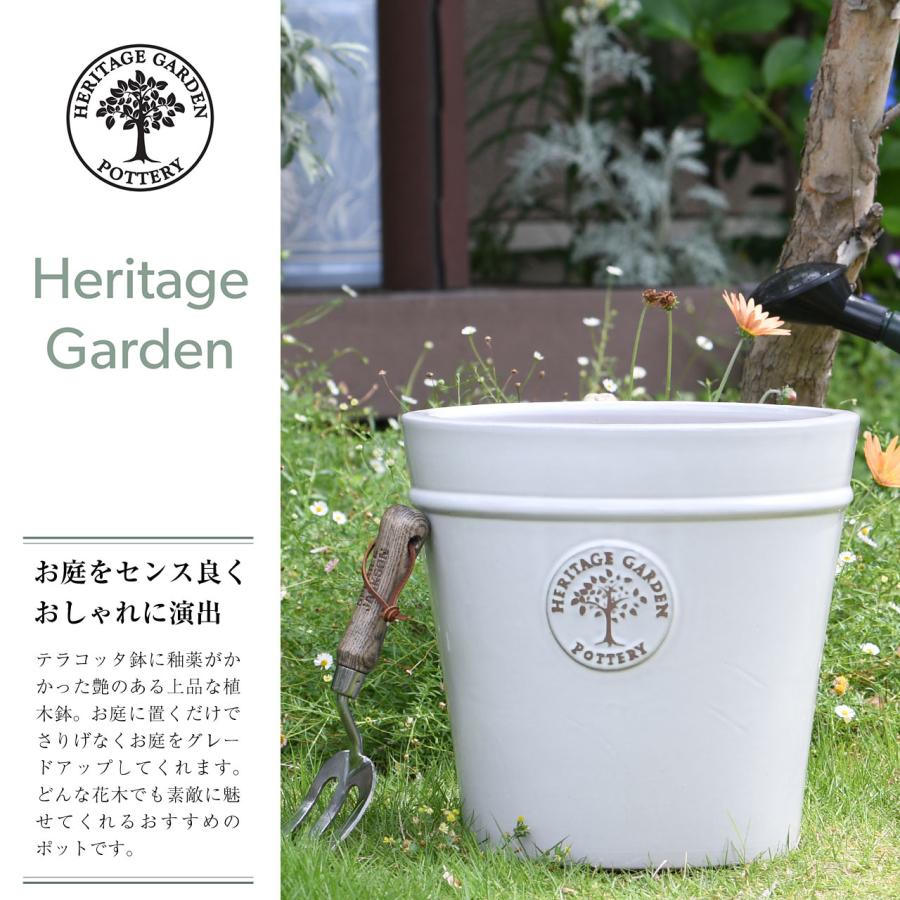 WOODLODGE ヘリテージポット Lサイズ 植木鉢 11号 33cm 選べる4色 陶器