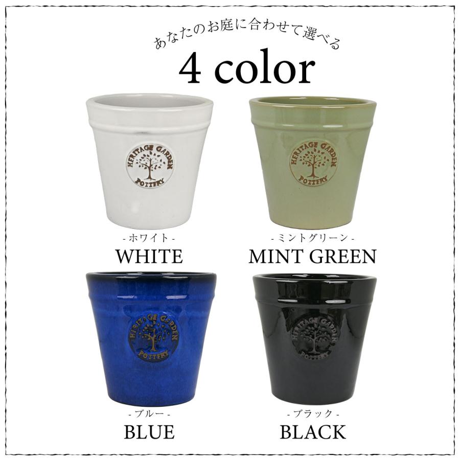 WOODLODGE ヘリテージポット Sサイズ 植木鉢 7号 20cm 選べる4色 陶器