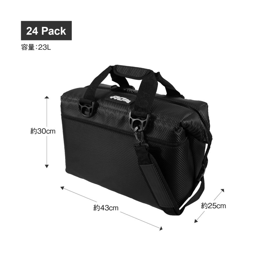 AO Coolers エーオークーラーズ 24パック カーボン ソフトクーラー 23L ブラック 保冷力の画像
