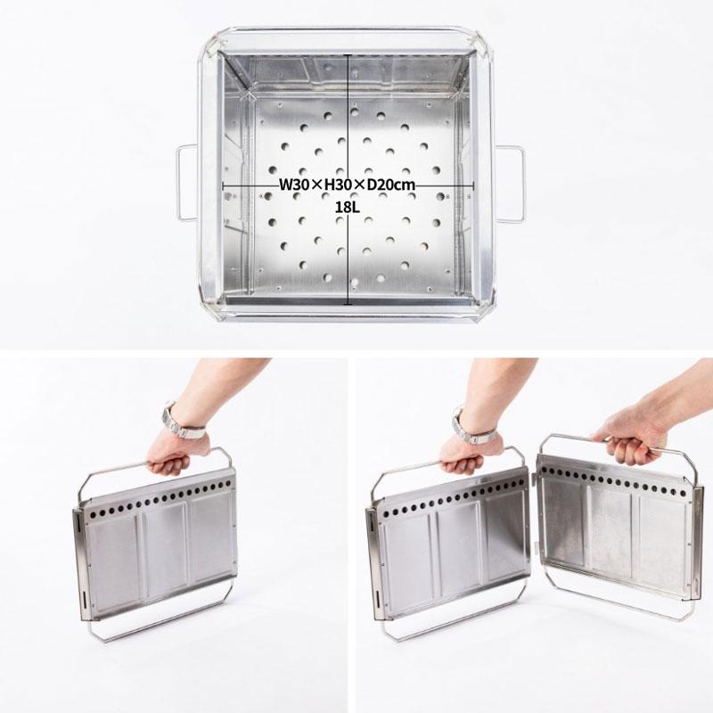 ステンレス ファイヤーピット 収納ケース付き KOVEA 正規販売 コベア CONTAINER SMOKELESS FIRE PIT コンテナ