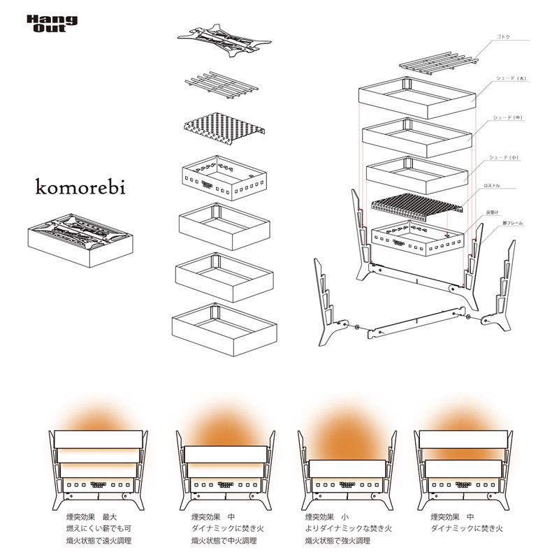 Hang Out ハングアウト komorebi コモレビ 焚き火台 アウトドア キャンプ バーベキュー | Hang Out（アウトドア） | 06