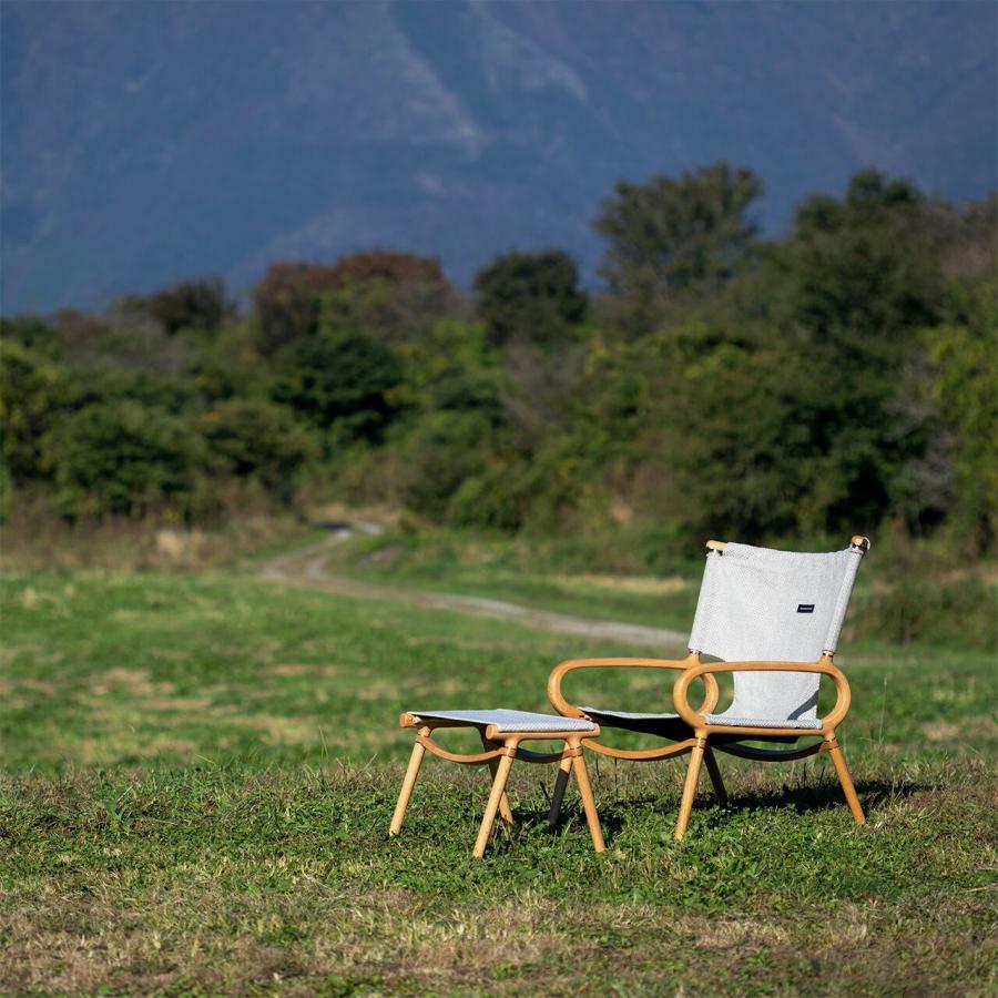 IKIKI イキキ サイドスツール オーク ファブリックテクスグレー  