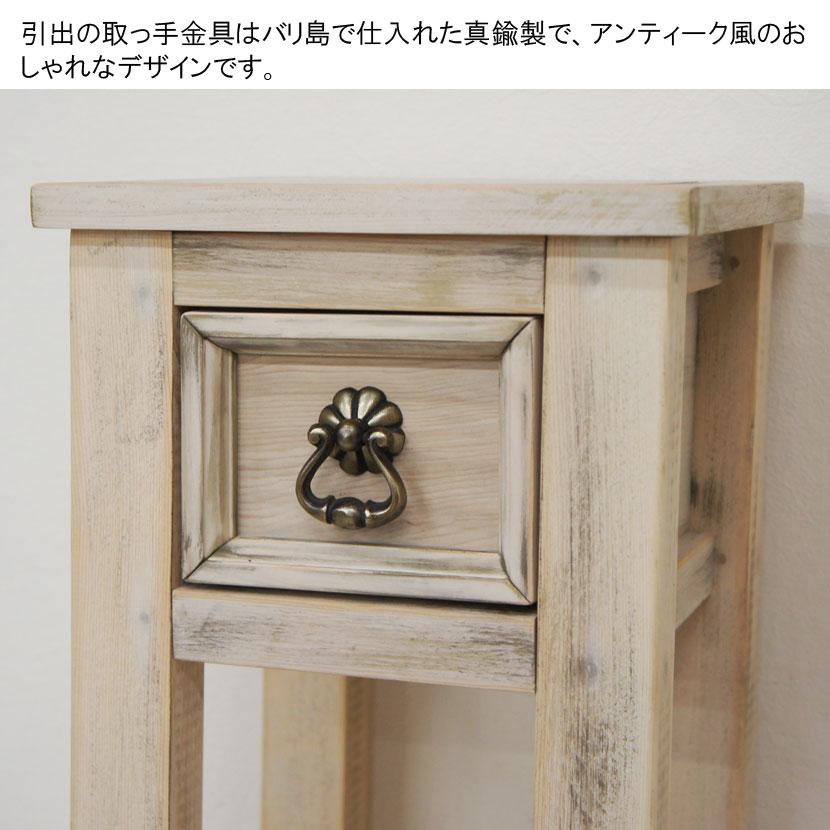 ナチュラルテイストスタンド ホワイトインテリア台 アンティーク風