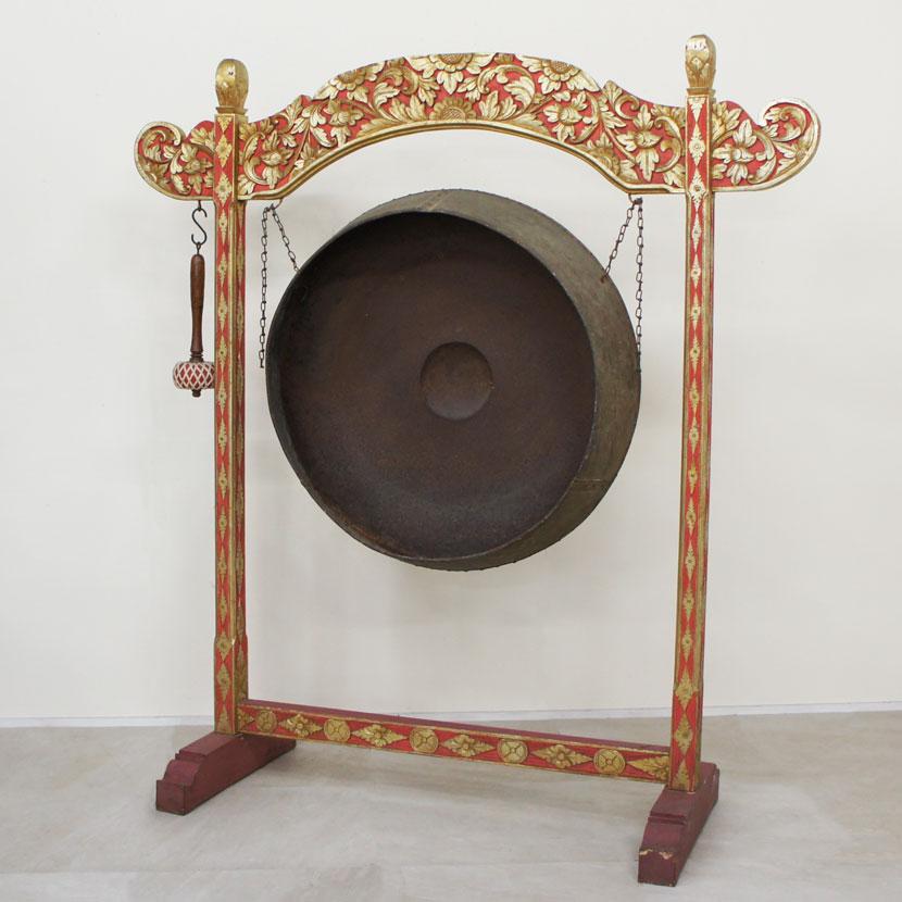 バリ島アンティークゴング 銅鑼 ドラ アジアン楽器 バリ楽器 ガムラン