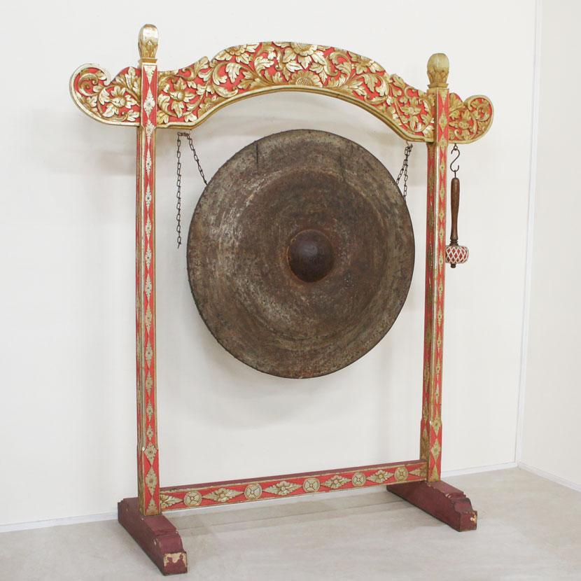 バリ島アンティークゴング 銅鑼 ドラ アジアン楽器 バリ楽器 ガムラン