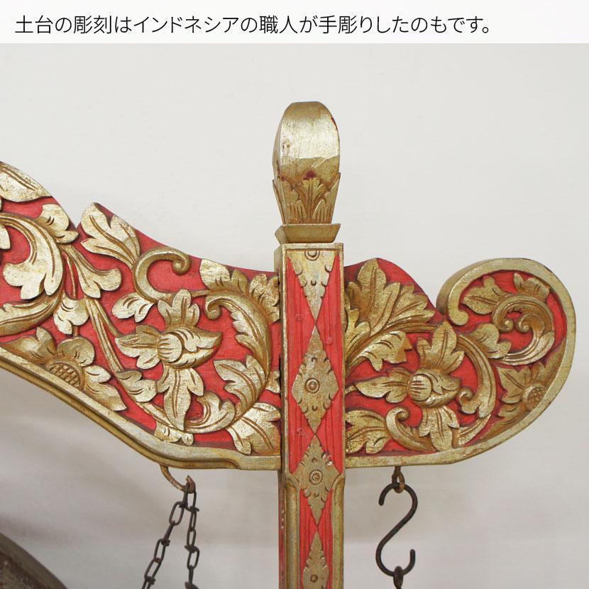 バリ島アンティークゴング 銅鑼 ドラ アジアン楽器 バリ楽器 ガムラン